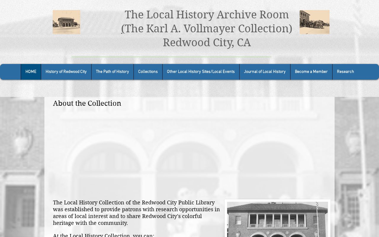 Redwood City people search resources in the Local History Archive Room